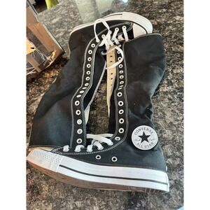Converse Chuck Taylor All Star XX-Hi Knee High Black Sneakers A09429C Womens 7